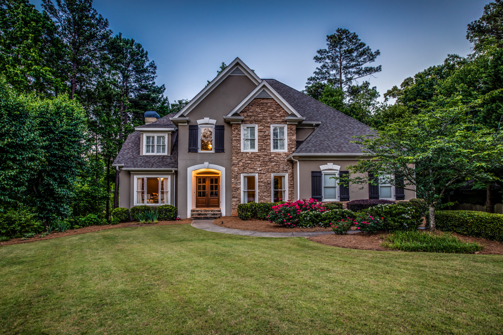Residential Real-Estate Exterior Architecture Photo at Twilight - Adam ...