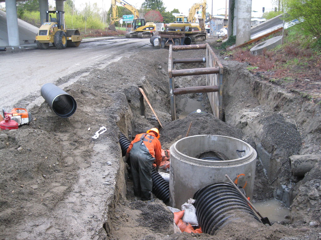 Underground sewer lines | Crews install new underground sewe… | Flickr Underground sewer lines | Crews install new underground sewe… | Flickr